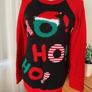 HO HO HO Ugly Christmas Sweater Large